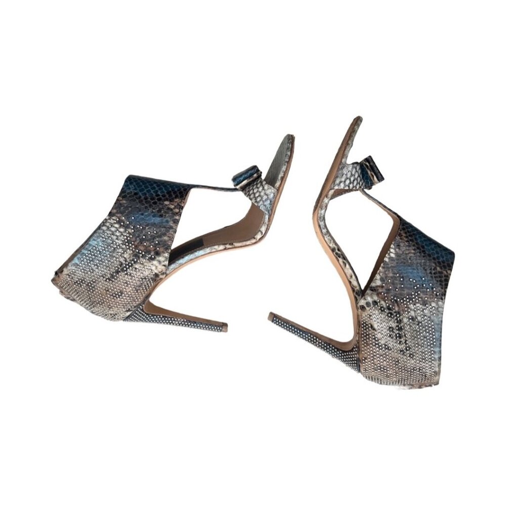 Salvatore Ferragamo Multicolor Python Sandals Hee… - image 3